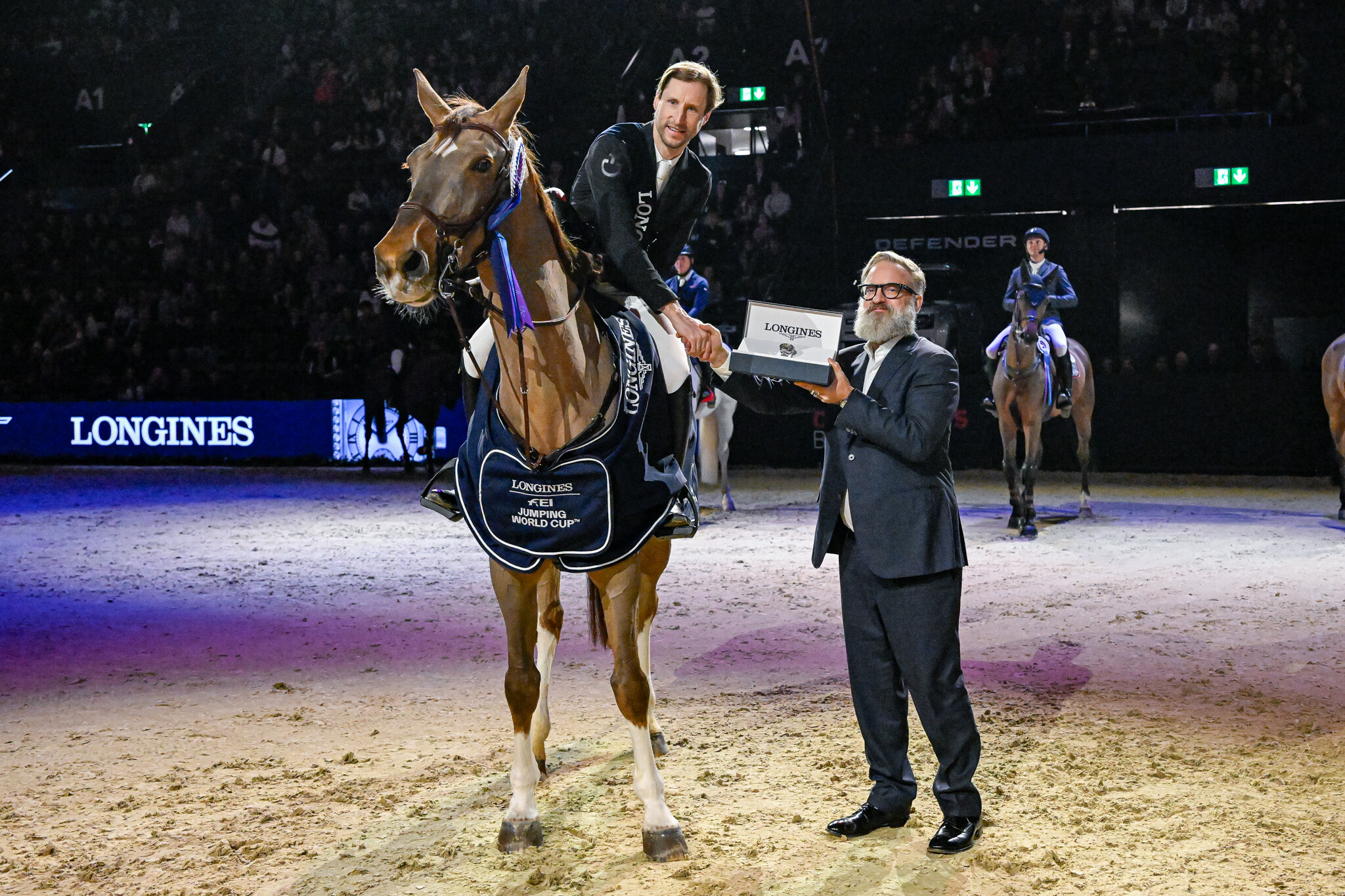 Belgian Rider Pieter Devos victorious at the Longines CHI Classics